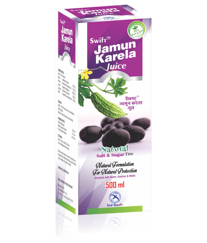 Ind-Swift Jamun Karela Juice with Neem & Methi Liquid 500 ml Pack Of 1