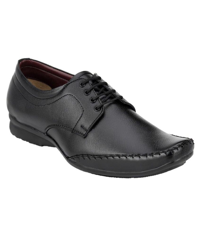Leeport Artificial Leather Black Formal Shoes Price in India- Buy ...