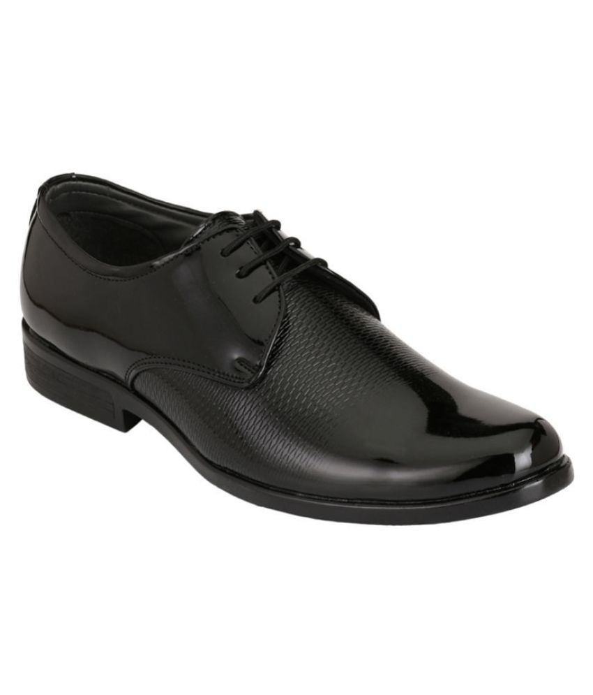Leeport Derby Artificial Leather Black Formal Shoes Price in India- Buy ...