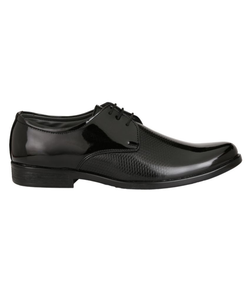Leeport Derby Artificial Leather Black Formal Shoes Price in India- Buy ...