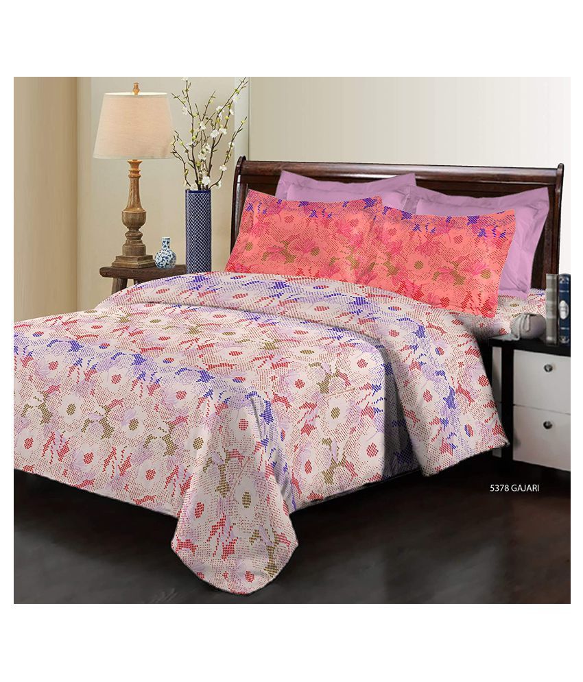 Bombay Dyeing Cotton Double Bedsheet with 2 Pillow Covers Buy Bombay
