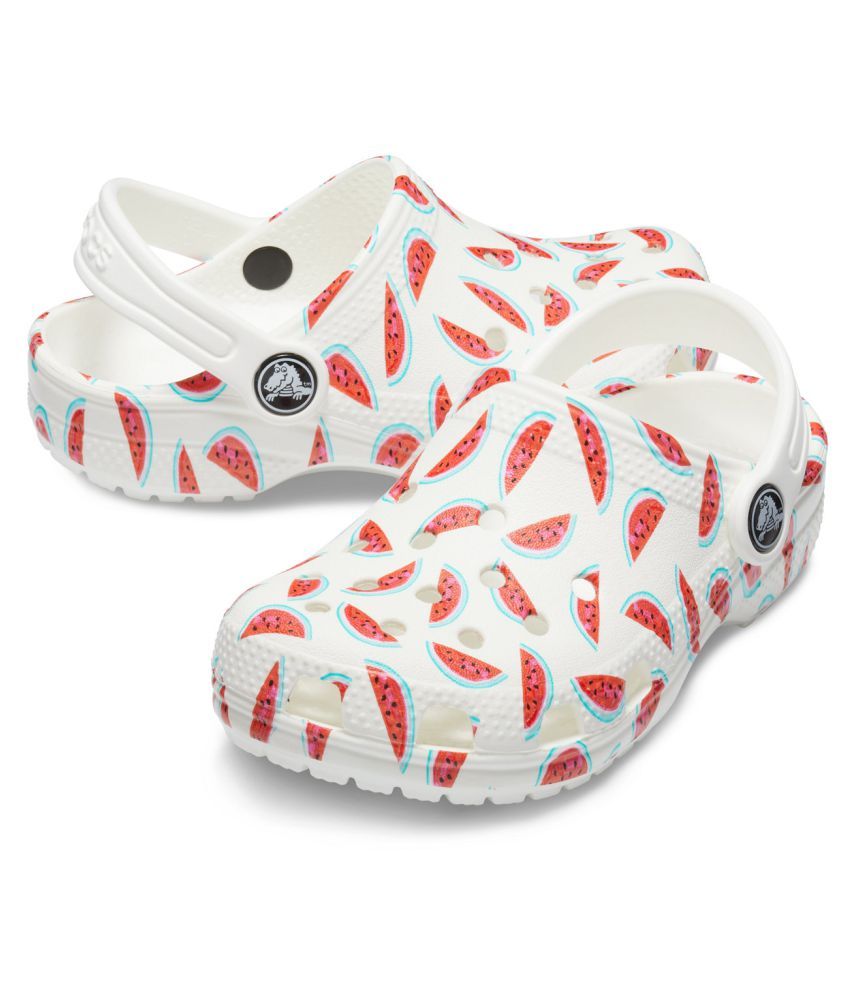 kids white crocs size 4
