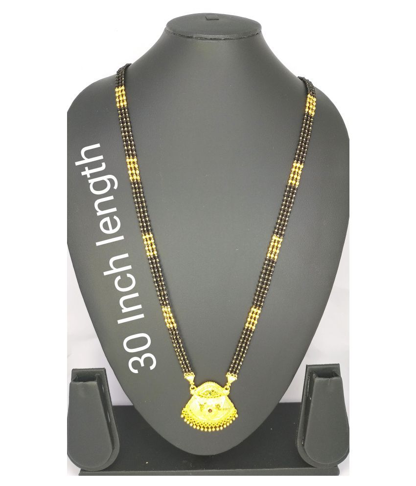 CHAIN NECKLACE GOLD PLATED ASIAN MANGAL SUTRA LONG CHAIN 30 IN