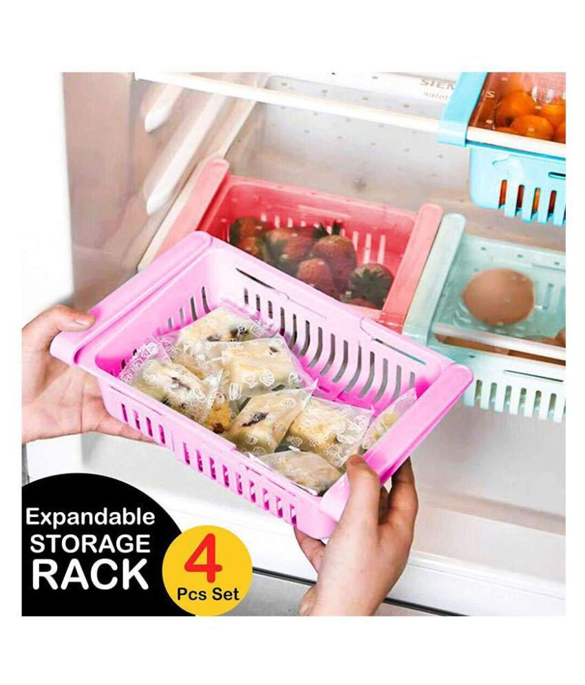 fridge organiser, Fridge Storage Basket, fridge storage rack, 4 Pcs