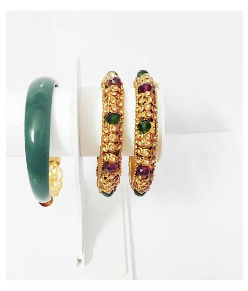 Bengali bracelet green pola multicolour combo banglrs for wemon Buy