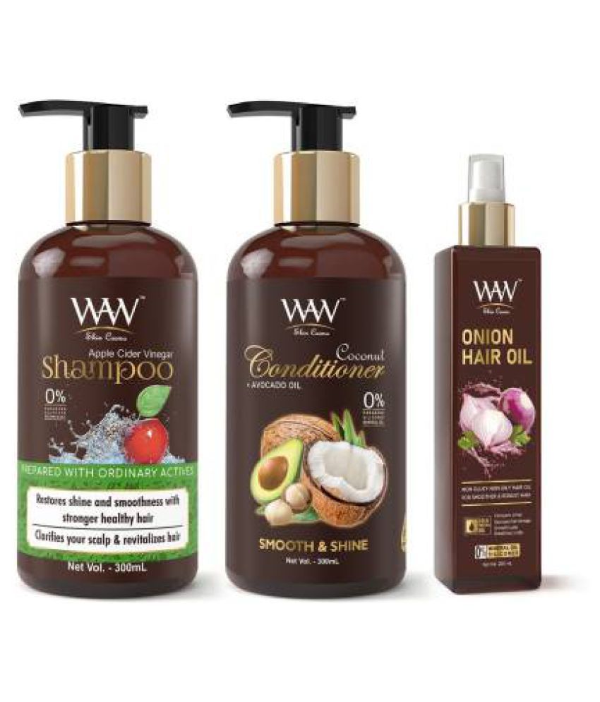 Waw skin cosmo Apple Cider Shampoo & Coconut Milk Conditioner & onion ...