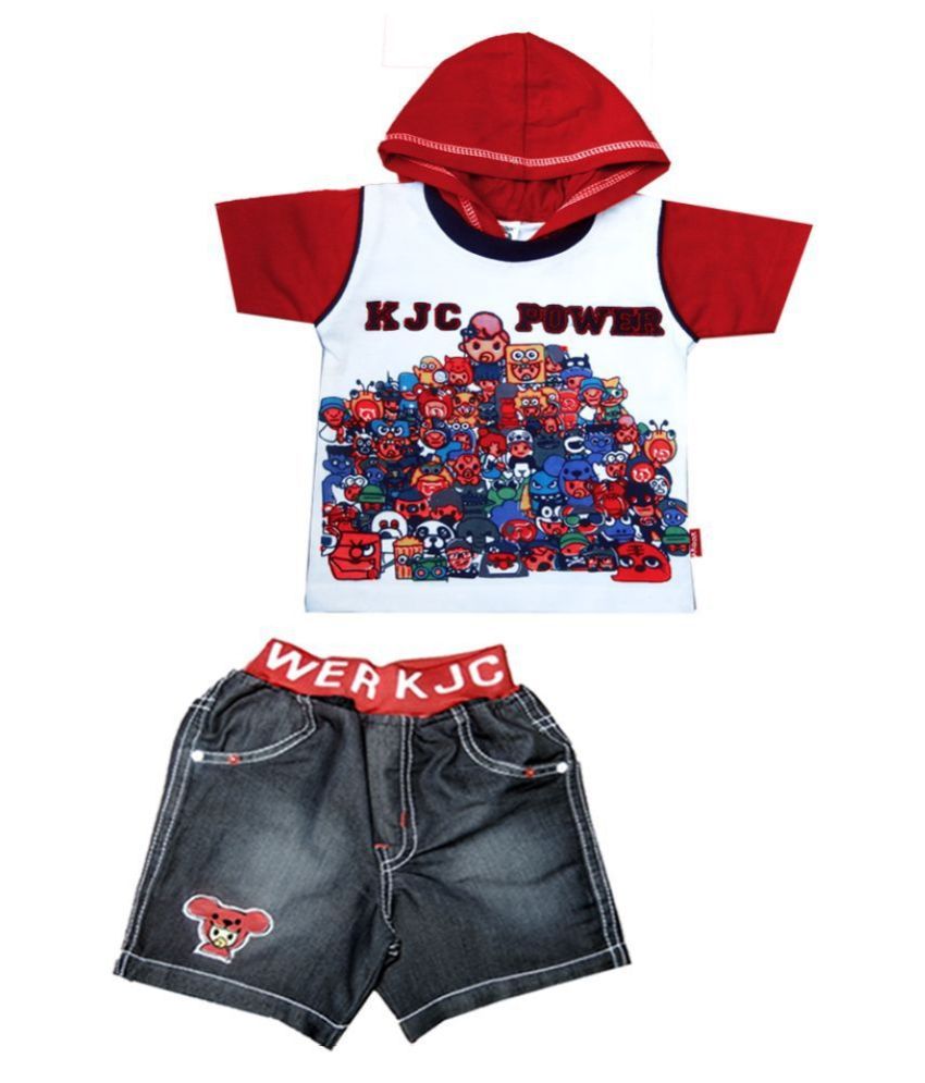 Download Kooka Kids Baby Boys Suit With Half Sleeves Hooded T-Shirt ...