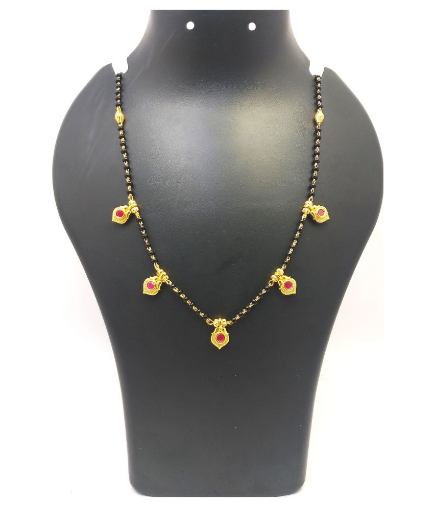 Soni Mangalsutra Womens Pride Daily Wear Gold Plated Mangalsutra For