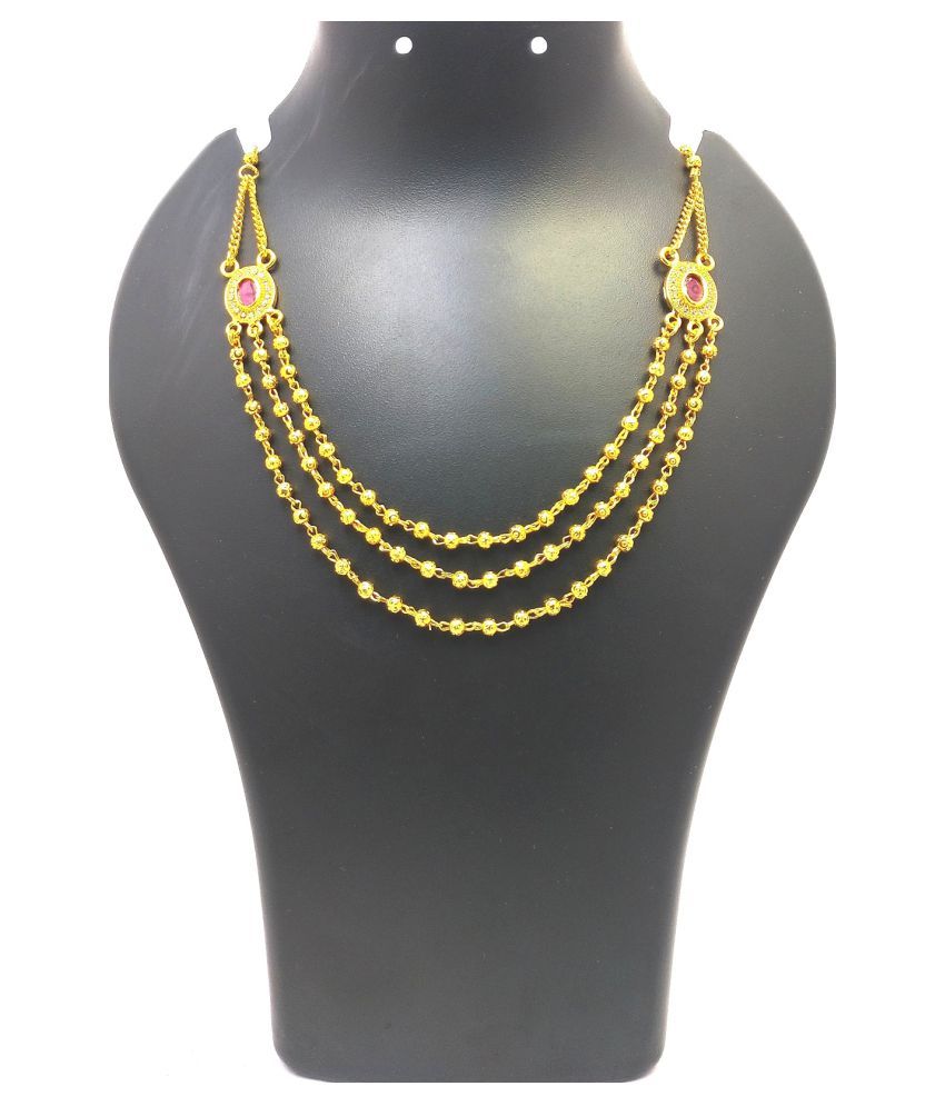     			Soni Alloy Golden Princess Traditional 22kt Gold Plated Necklace