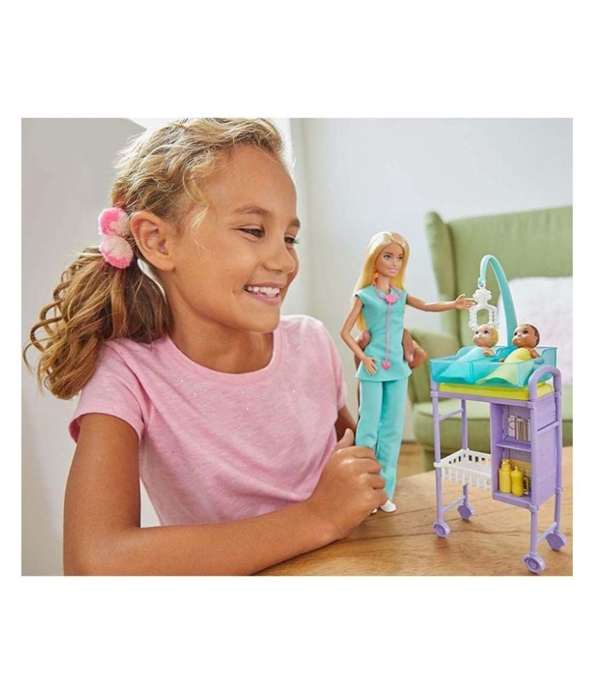 barbie doctor career playset