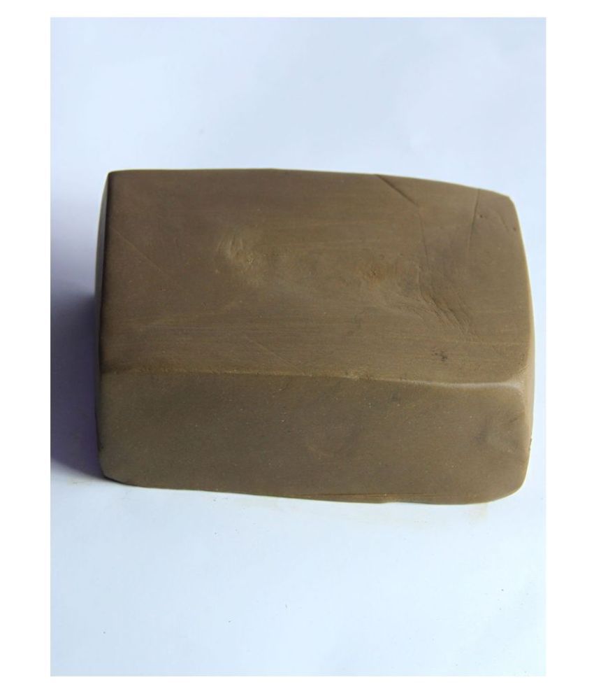 Prajapati Handmade Ready to Use Terracotta Natural Clay for Modeling, Jewellery and Pottery, 1000g (Brown)