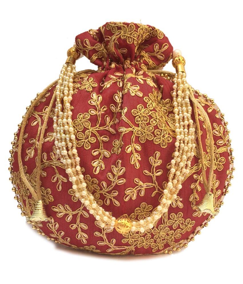 maroon potli