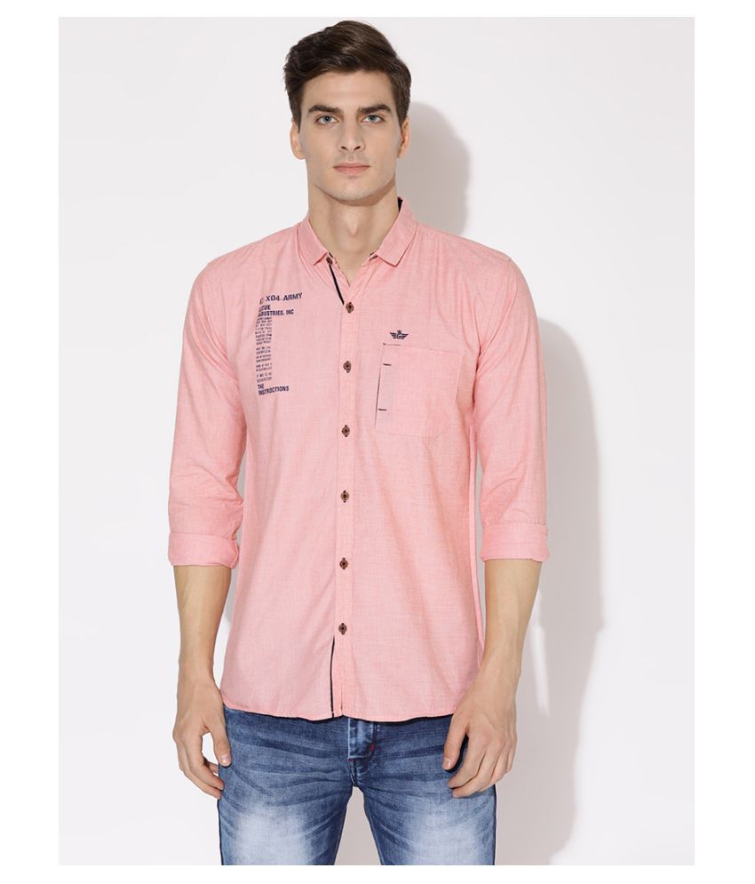 men peach shirt