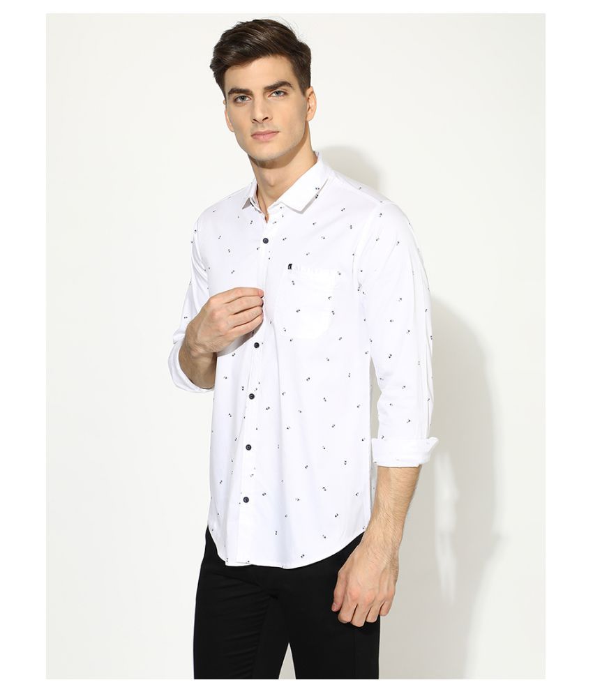 V2 Cotton Blend White Shirt - Buy V2 Cotton Blend White Shirt Online at ...