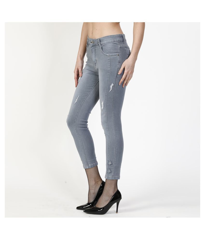 V2 Denim Lycra Jeans Grey Buy V2 Denim Lycra Jeans Grey Online at