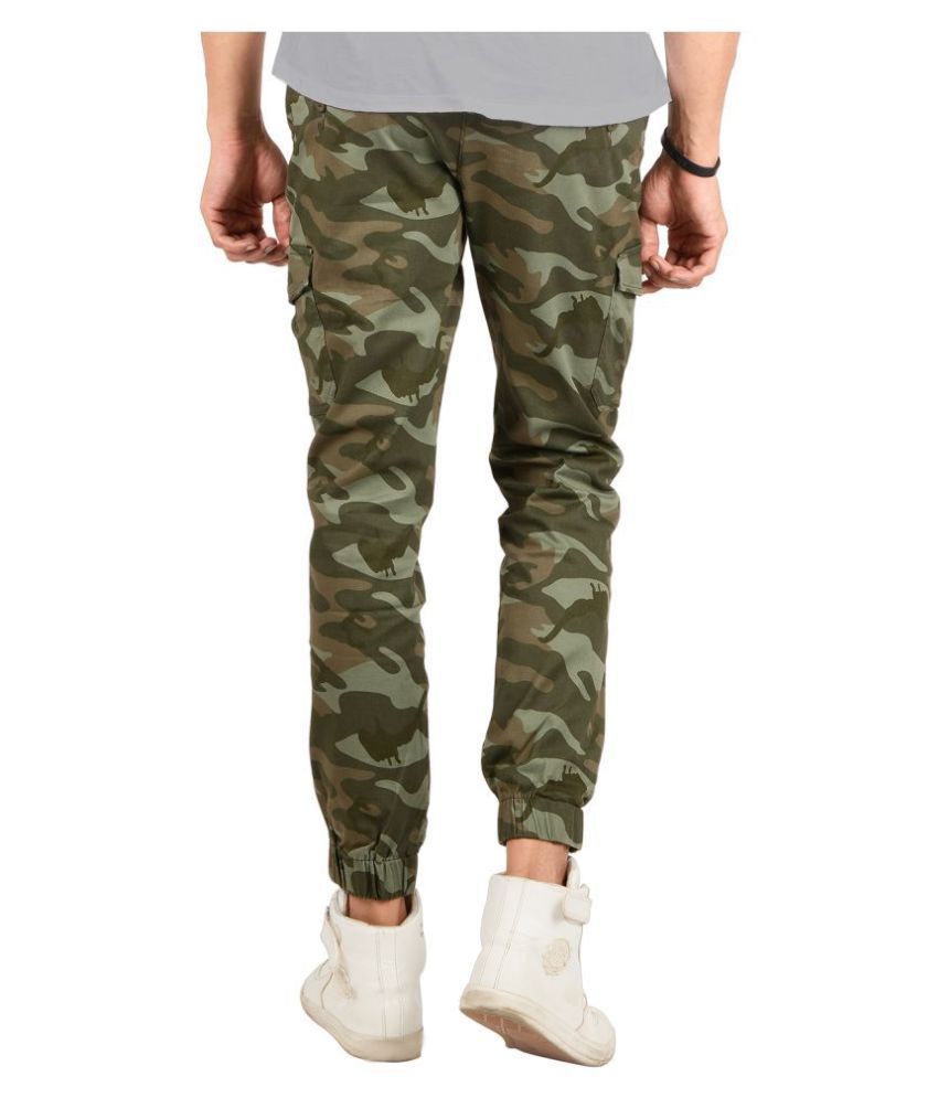 olive green cargo joggers
