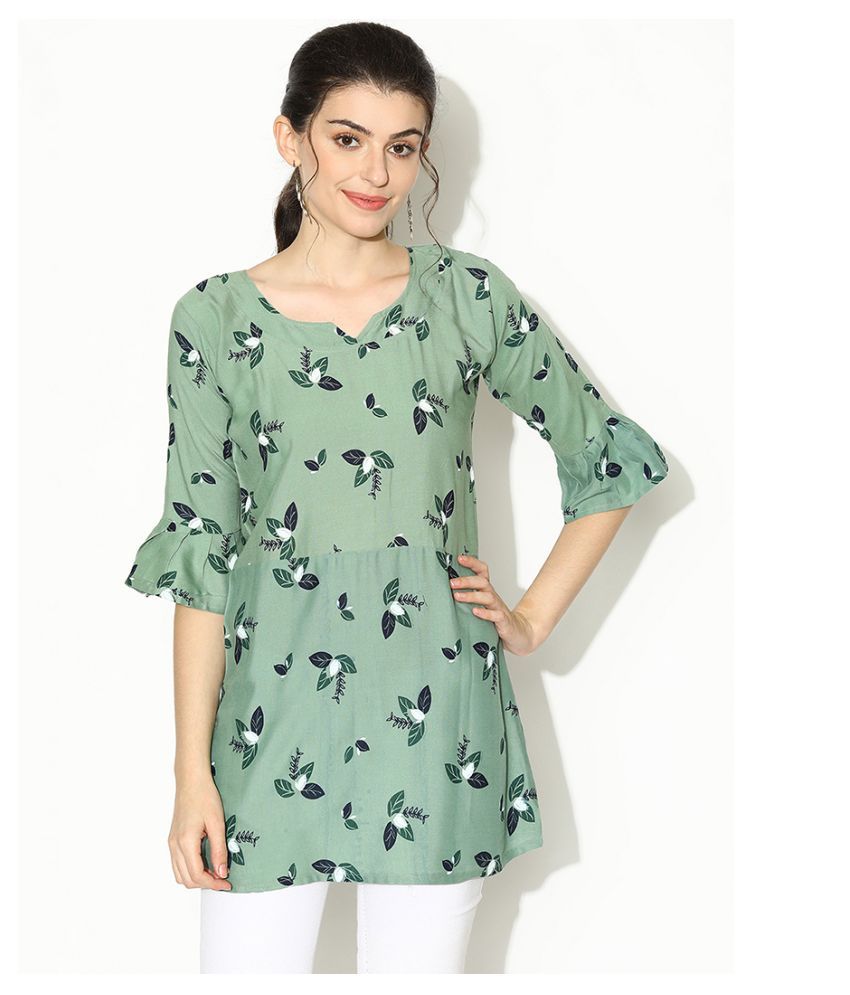 green rayon kurti