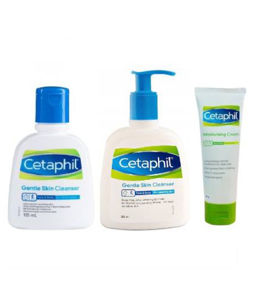 Cetaphil Gentle Skin Cleanser 125ml+Moisturising Cream 80gm+Gentle Skin ...