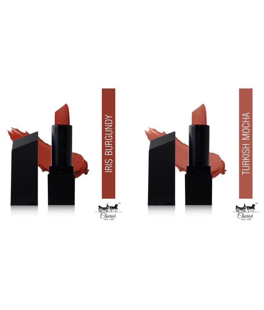 Chariot New York Matte Creme Lipstick Red Pack of 2 4 g