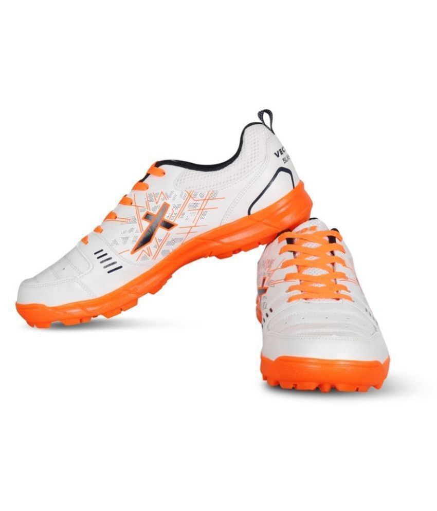     			Vector X Blaster-22 Yards Cricket Shoes for Men's (White-Orange)