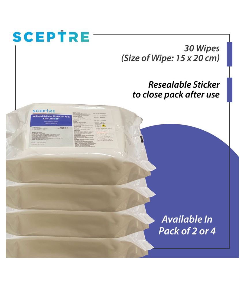 sceptre Multi Surface Cleaner Wipes 70 IPA Surface Sanitizing Wipes