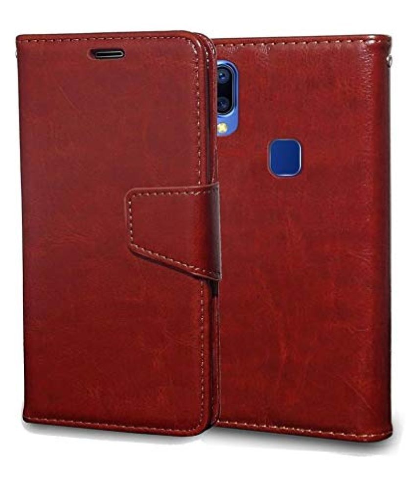 Vivo Y91 Flip Cover by Kam Brown Flip Covers Online at Low Prices