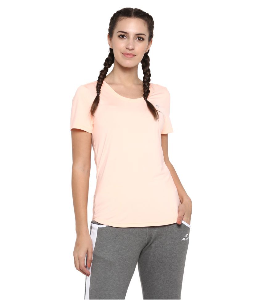     			Alcis Pink Polyester Tees