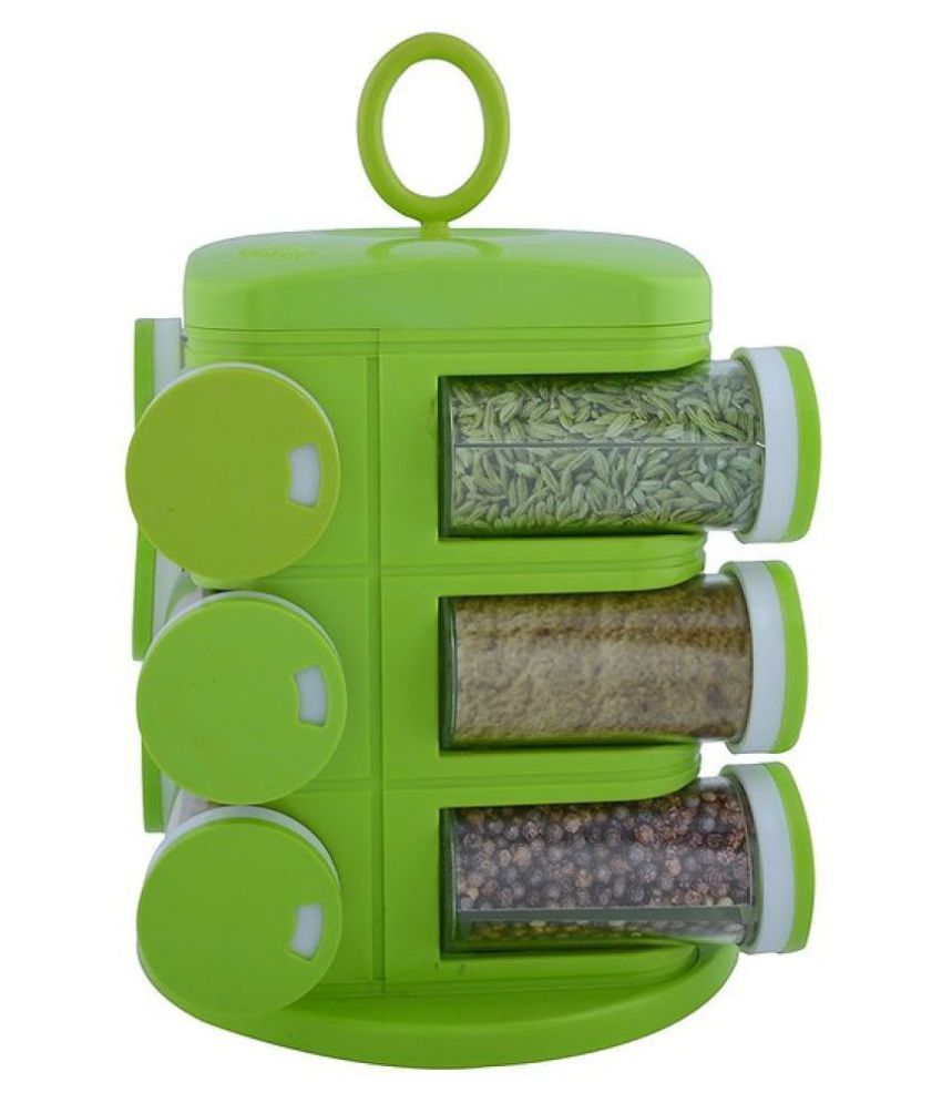 Multipurpose Plastic Deluxe Rotating Spice Rack 12 in 1 (12 Jar Deluxe