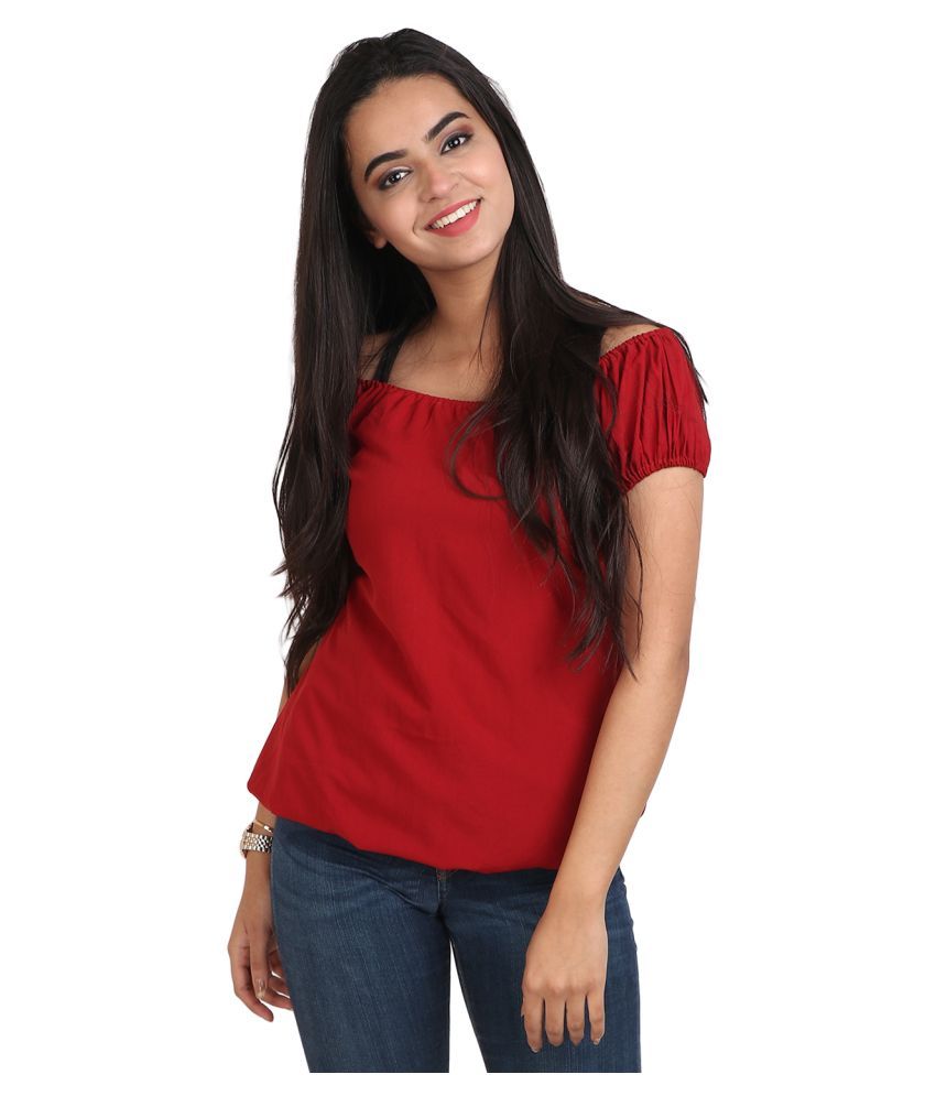 Sritika Crepe Regular Tops Maroon Buy Sritika Crepe Regular Tops