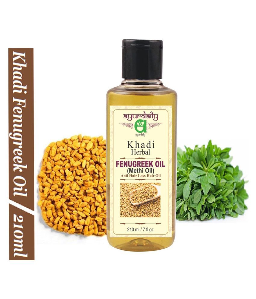 Ayurdaily Khadi Fenugreek Methi oil for Growth Hair oil 200 mL Buy Ayurdaily Khadi Fenugreek