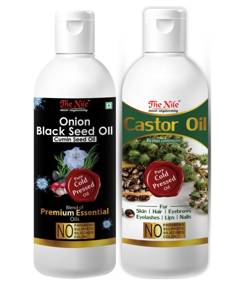    			The Nile Black Seed 150 ML & Castor Oil 200 ML Hair Oil 350 mL Pack of 2