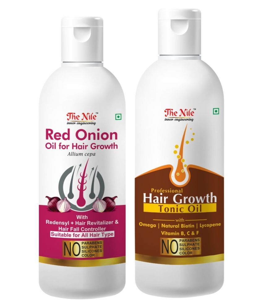     			The Nile Red Onion Oil 150 ML + Hair Tonic 200 ML Hair Growth Oil 350 mL Pack of 2