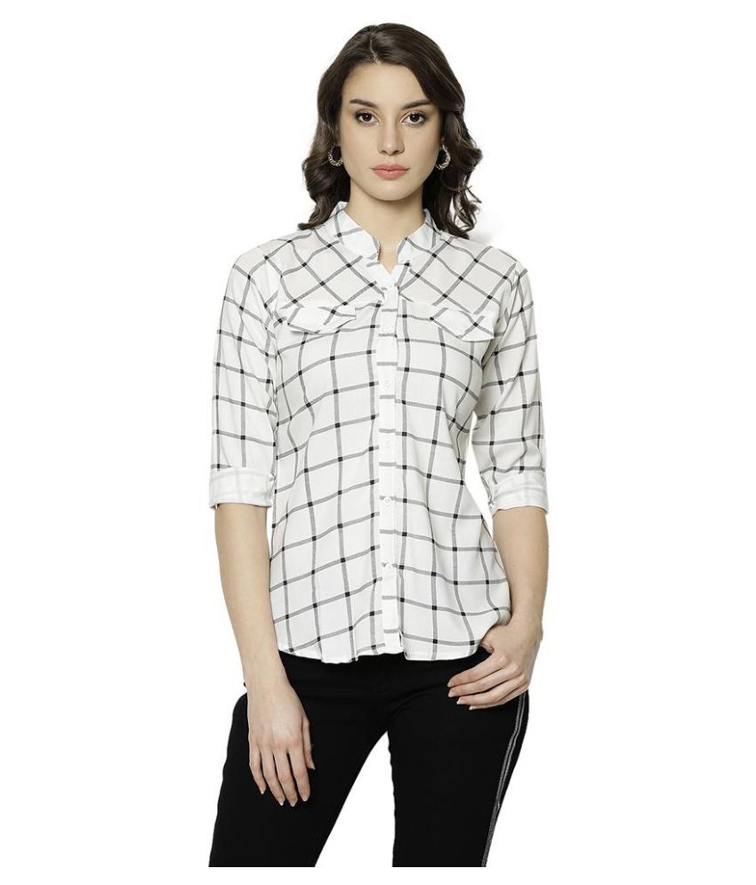 white rayon shirt