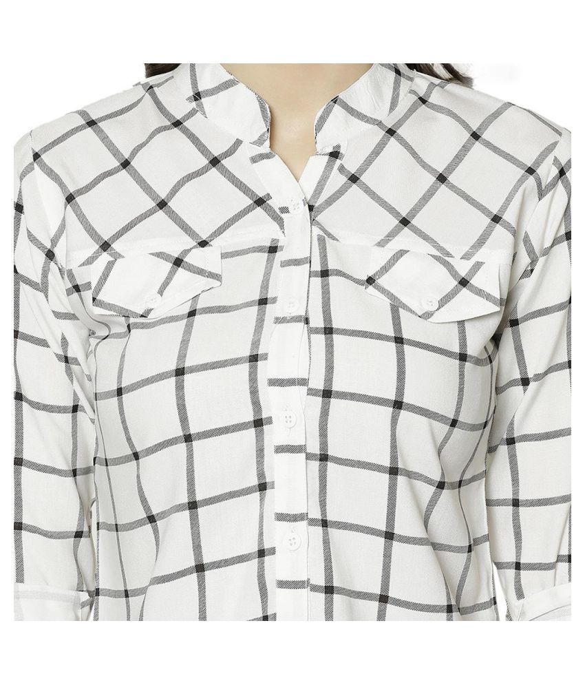 white rayon shirt