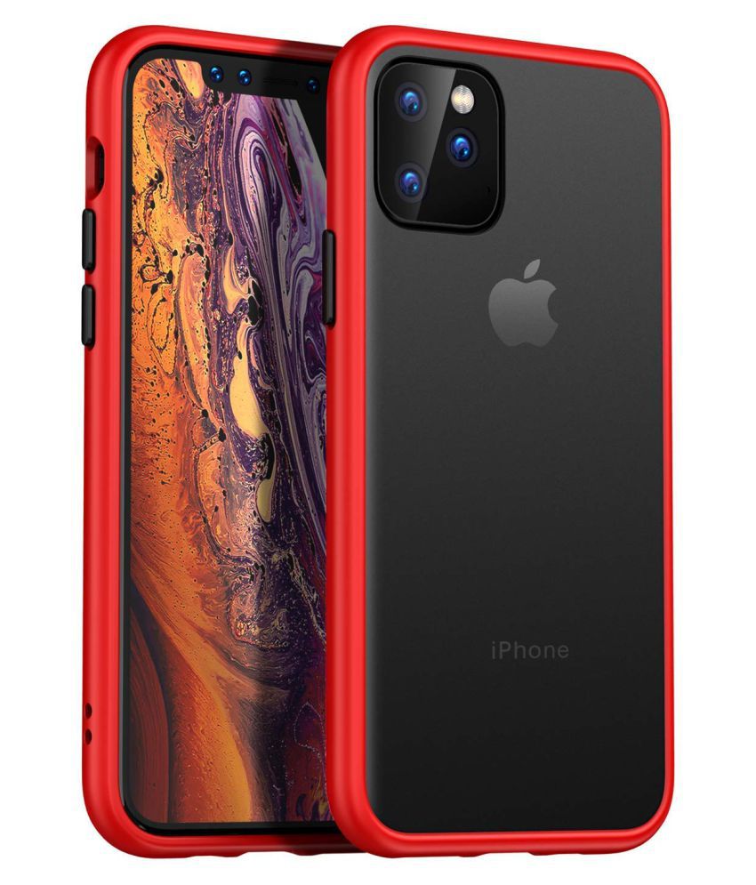 Apple iphone 11 Pro Max Shock Proof Case Vikefon - Red Matte TPU Cover ...