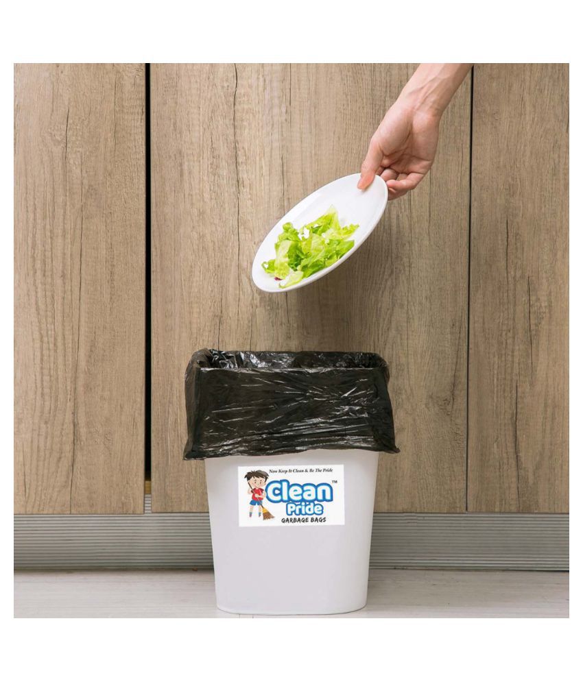 Clean Pride Dustbin Cover Trash Waste Disposal Garbage Bags Medium 19 x