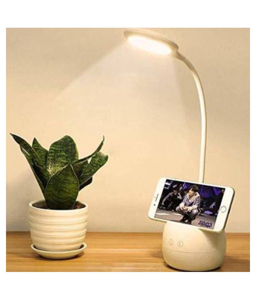 SST 4 in 1 Chargeable table lamp with pen stand Plastic Table Lamp