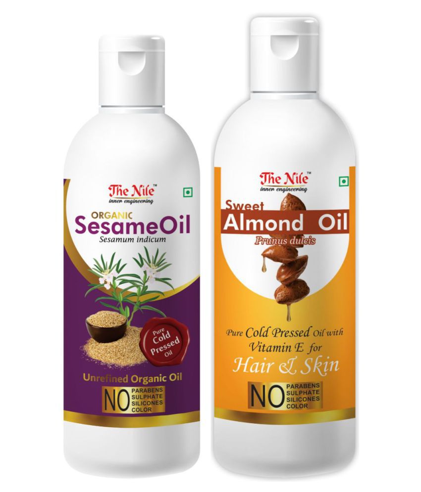     			The Nile Sesame Oil 150 ML + Almond Oil 200 ML Hair & Skin Care Oil 350 mL Pack of 2