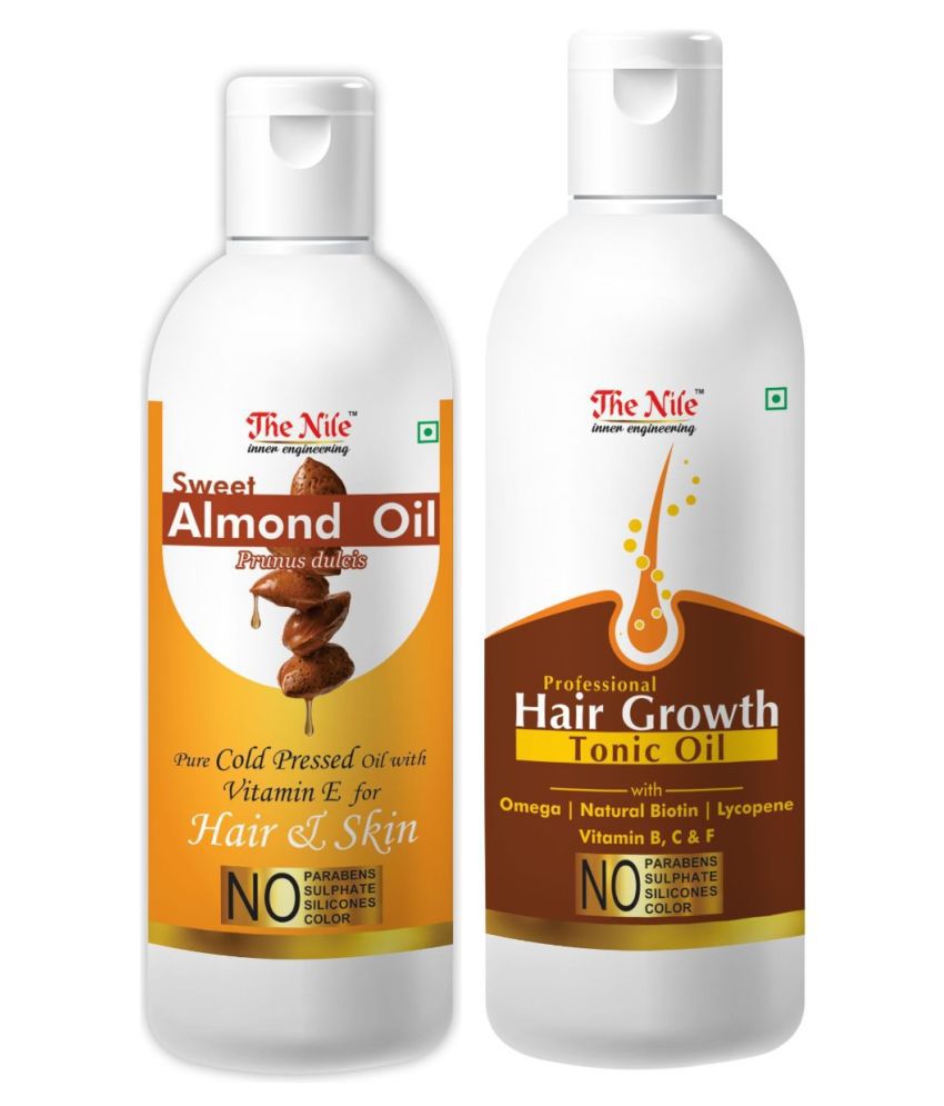     			The Nile Sweet Almond 100 ML +  Hair Tonic Oil 150 ML  Hair Oils 250 mL Pack of 2