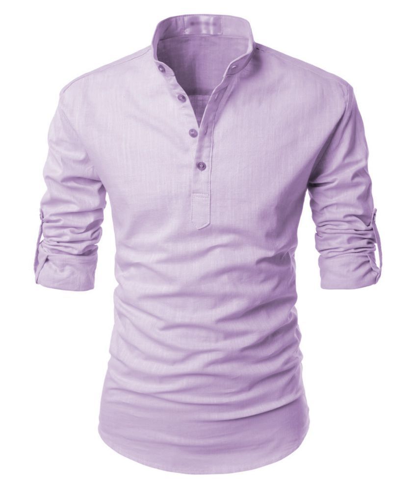 mens purple linen shirt