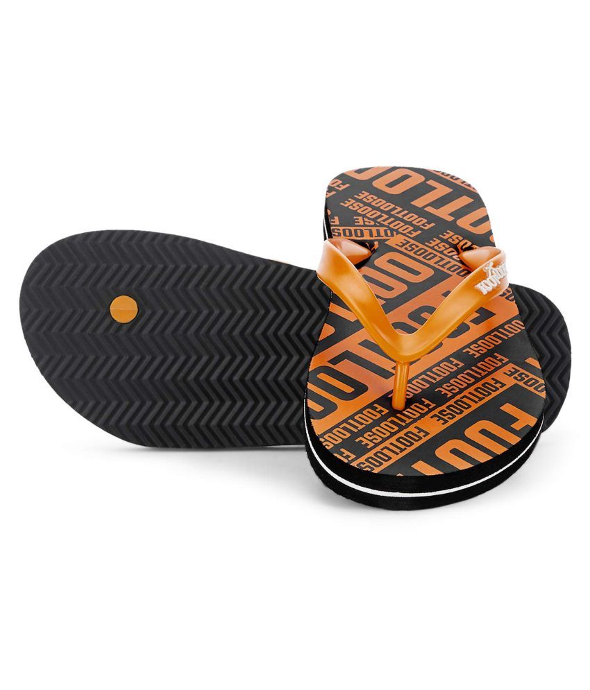 Footloose Orange Daily Slippers Price in India- Buy Footloose Orange Daily Slippers Online at 