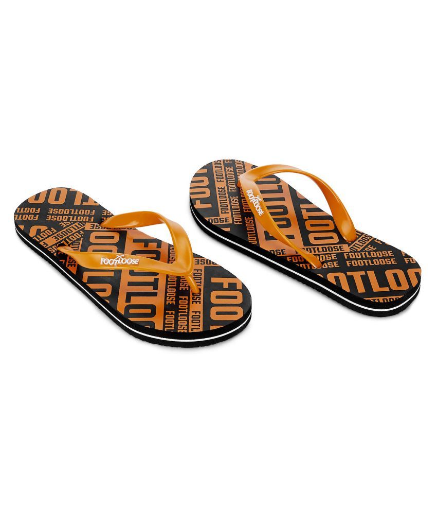 Footloose Orange Daily Slippers Price in India- Buy Footloose Orange Daily Slippers Online at 