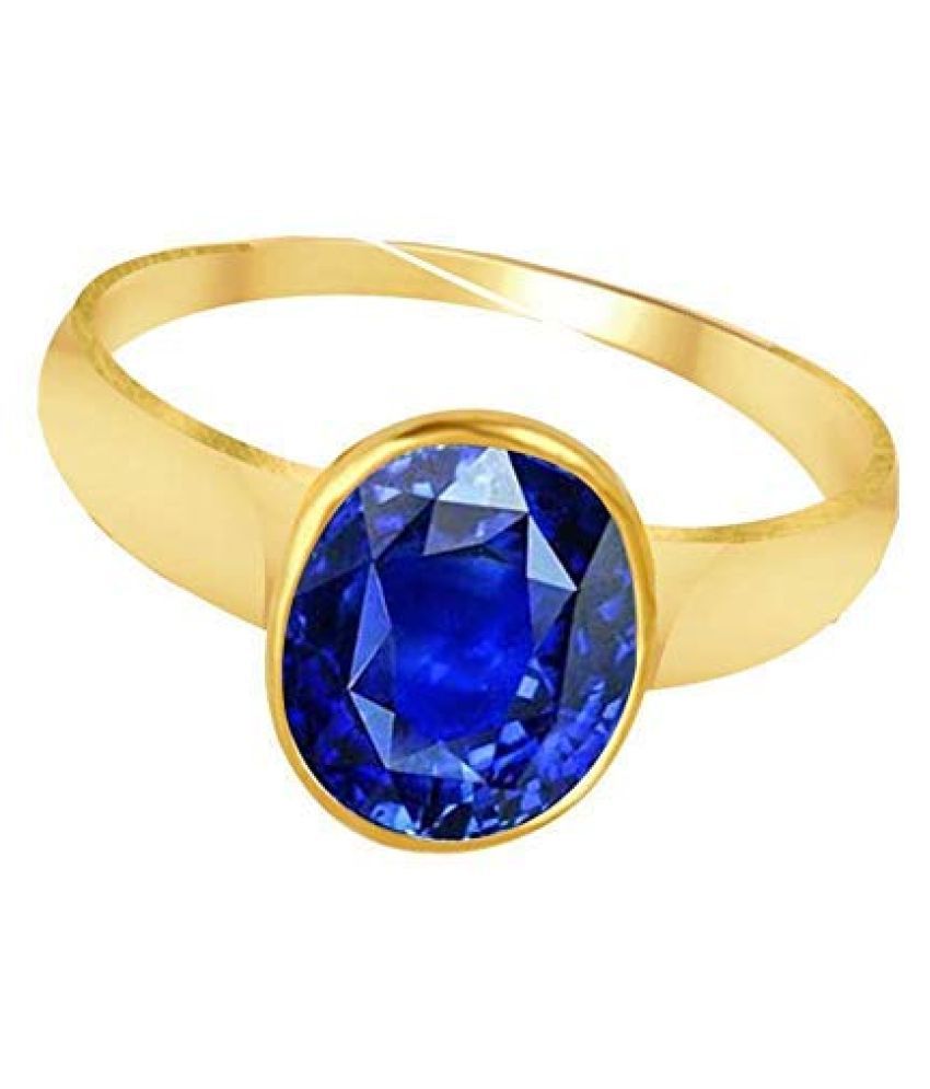 3.25Ratti Blue Sapphire Neelam Gemstone Ring For Women's and Men's: Buy ...