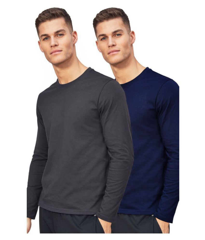     			ESPARTO - Multicolor Cotton Regular Fit Men's T-Shirt ( Pack of 2 )