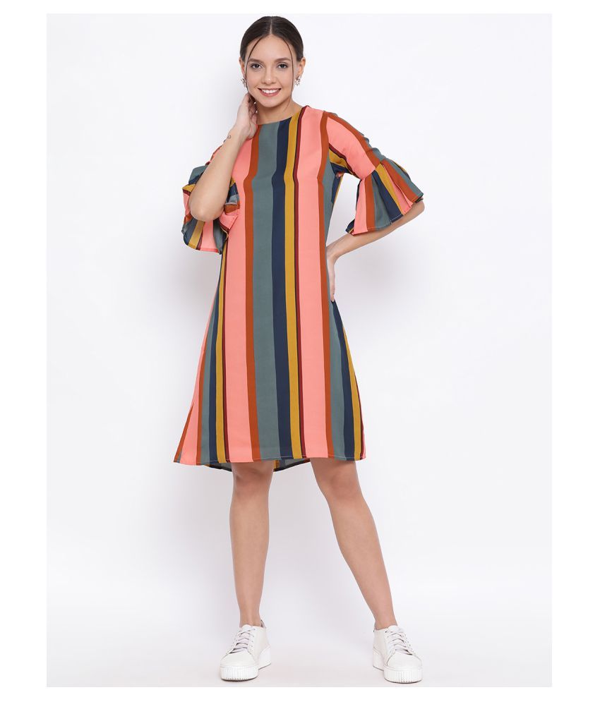 multi coloured shift dress