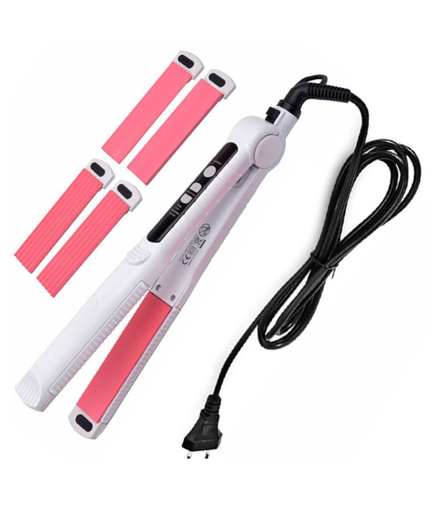 Electric 3 in 1 Iron Hair Straightener Curler PTC heating Curling Iron Multi Casual Fashion Comb