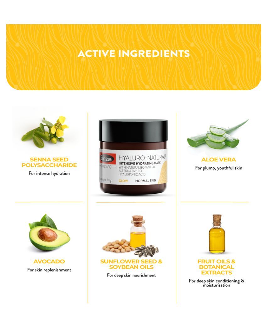 Swisse Hyaluro Natural Hydrating Intensive mask Face Mask Cream 50 gm