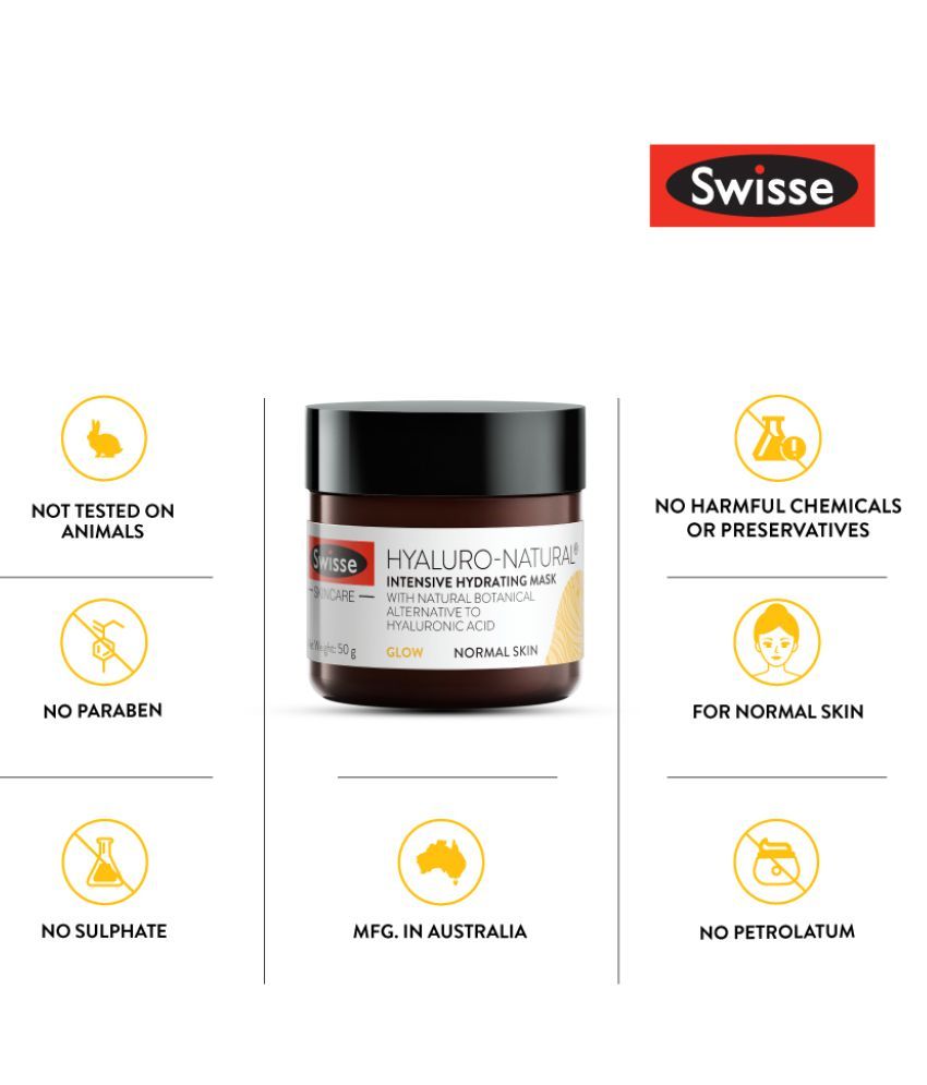 Swisse Hyaluro Natural Hydrating Intensive mask Face Mask Cream 50 gm