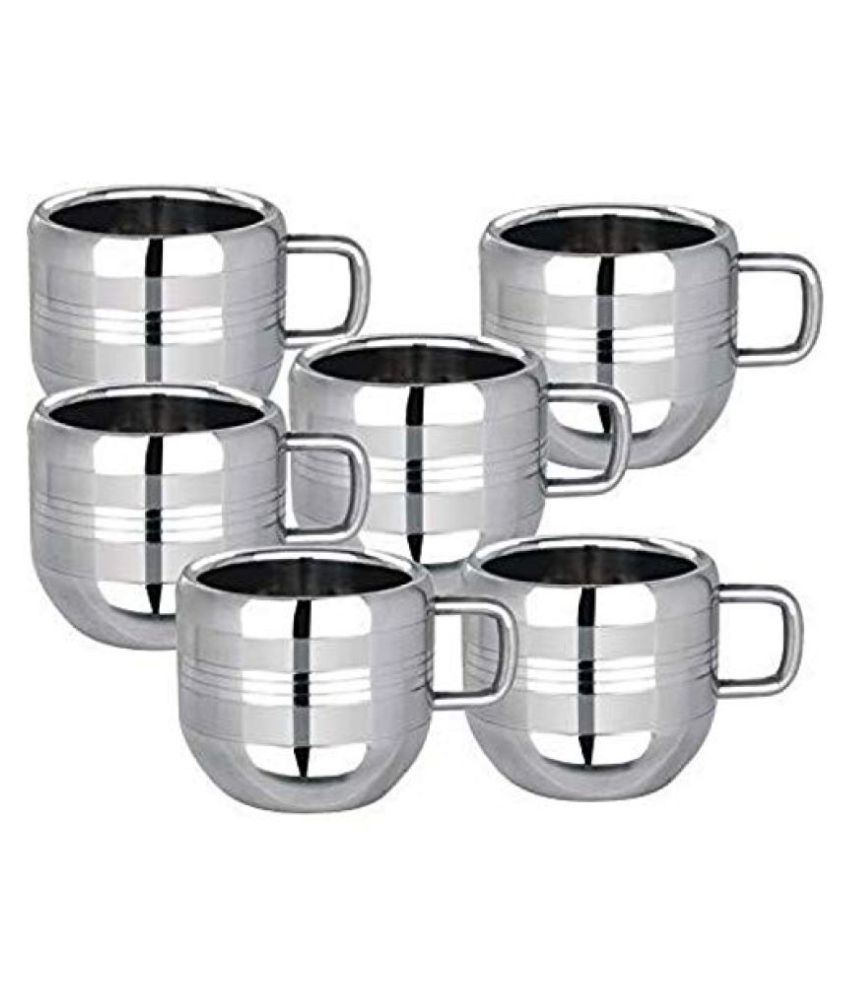     			AQUIRIOS Steel STEEL CUP Coffee Cup 6 Pcs 150 ml