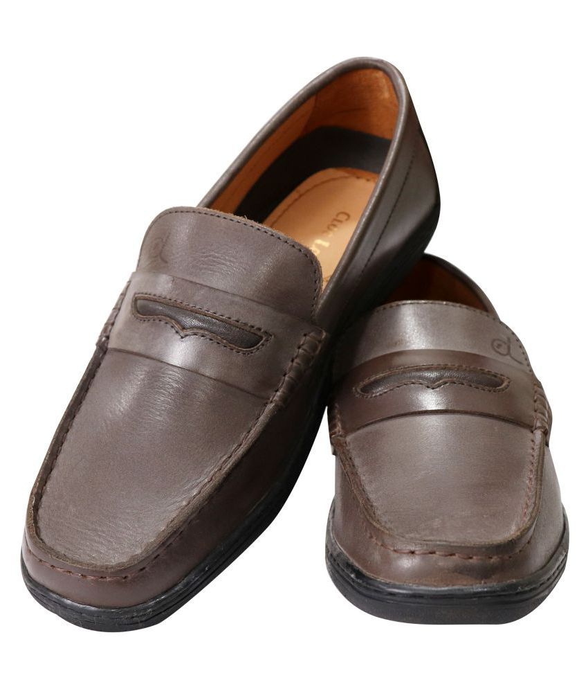 CLOG LONDON Brown Loafers - Buy CLOG LONDON Brown Loafers Online at ...